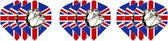 3 sets (9 stuks) Dragon dart Britse vlag bulldog – dartflight – flights