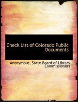 Check List of Colorado Public Documents