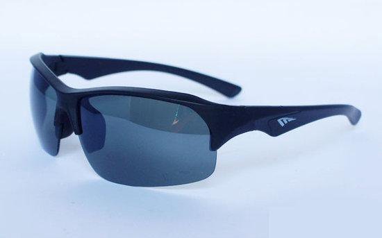 Sportieve zonnebril hoogglans zwart frame | bol.com