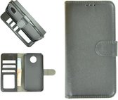 Zwart Wallet Bookcase Fashion Hoesje voor Motorola Moto G6