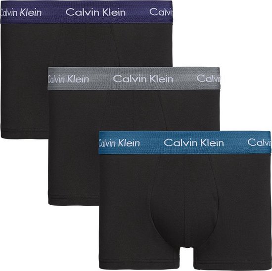 Calvin Klein - Heren - 3-Pack Low Rise Trunk Boxershort - Zwart - XL