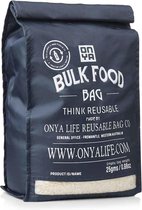 ONYA Reusable Bulk Bag Voedselzak herbruikbaar Large Charcoal