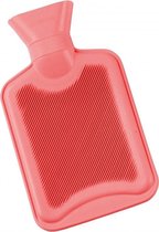 Premium  Rode Geribbelde Kruik – 2 Liter – Rood | 100% Natuurlijk Rubber Warmwaterkruik