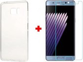 Silicone gel ultra dun hoesje Samsung Galaxy Note 7 met glas screenprotector