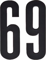 Autocollant numéro 69 noir 10 cm - numéros de clic / numéros adhésifs séparés