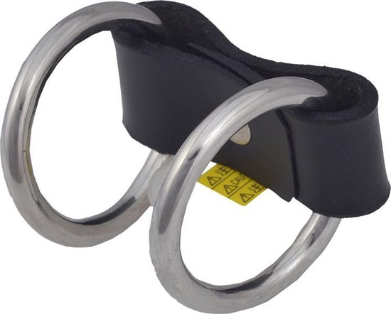 Dubbele Metalen Cockring met leer | bol.com