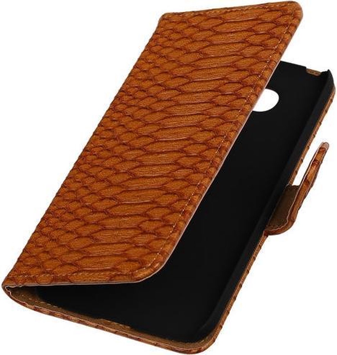Bruin Slang booktype cover hoesje voor LG G5