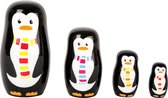 Small Foot - Houten Matroesjka Poppen Pinguin Familie