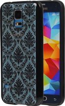 TPU Paleis 3D Back Cover for Galaxy S5 G900F Zwart