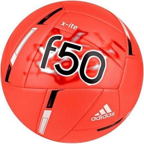 voor eeuwig Factuur Gooey Adidas F50 X-Ite fel oranje met zwart en wit voetbal | bol.com