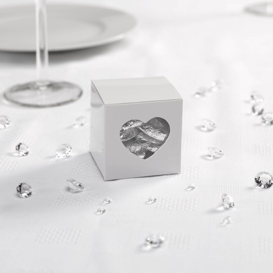 Cartes De Place Scintillantes Flocon De Neige - Lot De 10, Décorations De Table Pour Fêtes D'hiver (blanc, 8.5 Cm)