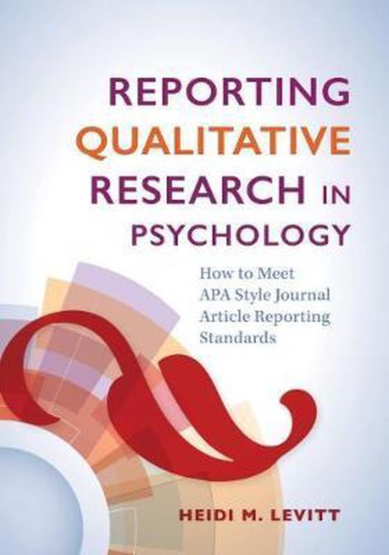 reporting qualitative research in psychology