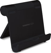 TERRATEC iTab S Zwart, Smartphone & Tablet Multihoekstandaard van aluminium, voor iPhone, iPad, Samsung Galaxy, Google Nexus en andere, instelbare kijkhoek