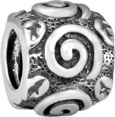 Quiges - 925 - Zilveren - Bedels -Sterling zilver - Beads - Spiraal Ornament Kraal Charm - Geschikt – voor - alle bekende merken - Armband Z197
