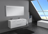 Badkamermeubel Omega 140cm inclusief LED spiegel - Glossy White