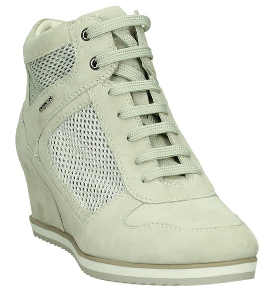 Geox - D 7254 B - Sneaker met sleehak - Dames - Maat 37 - Grijs - 1008  -Ivory Cam/Mesh... | bol.com