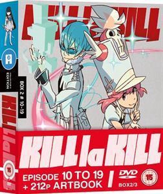 Kill la Kill DVD box met Ryuko en Satsuki, episodes 10-19, artbook.