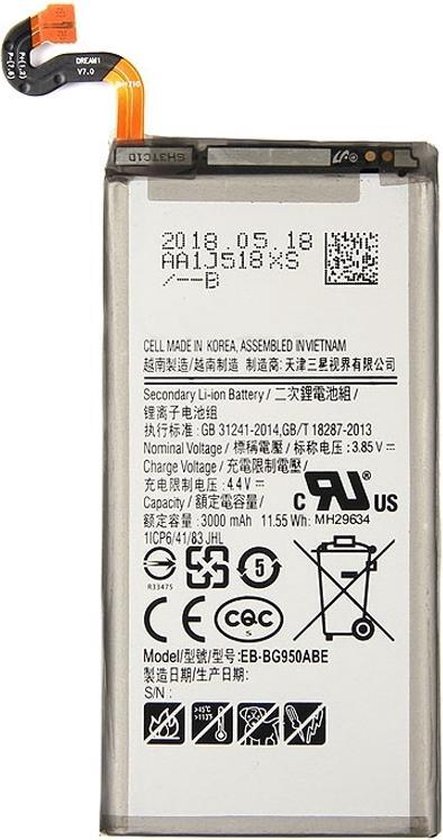 Vrijwillig werkloosheid kussen 3000mAh Li-polymeer batterij EB-BG950ABE voor Samsung Galaxy S8 / G950F /  G950A /... | bol.com
