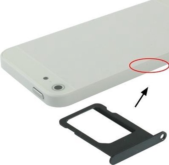 Let Op Type Original Sim Card Tray Holder For Iphone 5 Black Bol Com