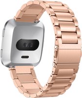 YONO Fitbit Versa 2 Bandje –  Metaal RVS Schakel – Rose Gold