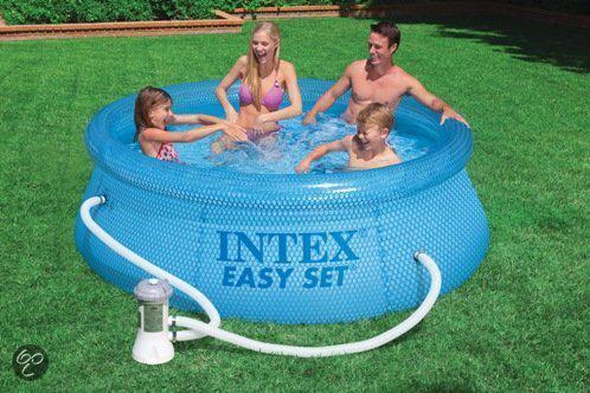 Occlusie Laan Plateau Intex Clearview Easy Set Zwembad - 244x76cm + 12V Filterpomp | bol.com