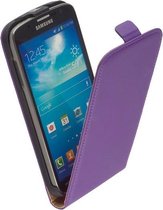 LELYCASE Flip Case Lederen Hoesje Samsung Galaxy S4 Active Paars