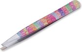 Premax "Multicolor" Precisie Pincet-Schuin-Smal-Rainbow- 9,5 cm.
