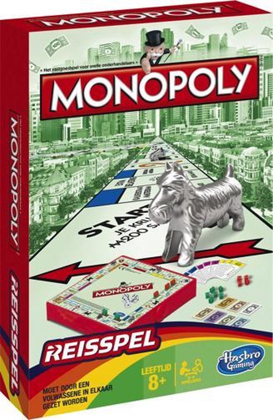 Gezelschapsspel: Hasbro Reisspel monopoly, uitgegeven door Hasbro