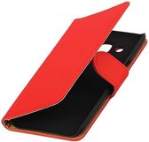 Effen Bookstyle Hoes voor Galaxy J2 J200F Rood