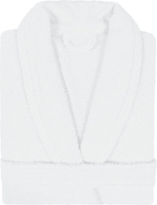 Peignoir Tissu éponge col châle Uni Alpha Blanc Taille XL - 1 pcs