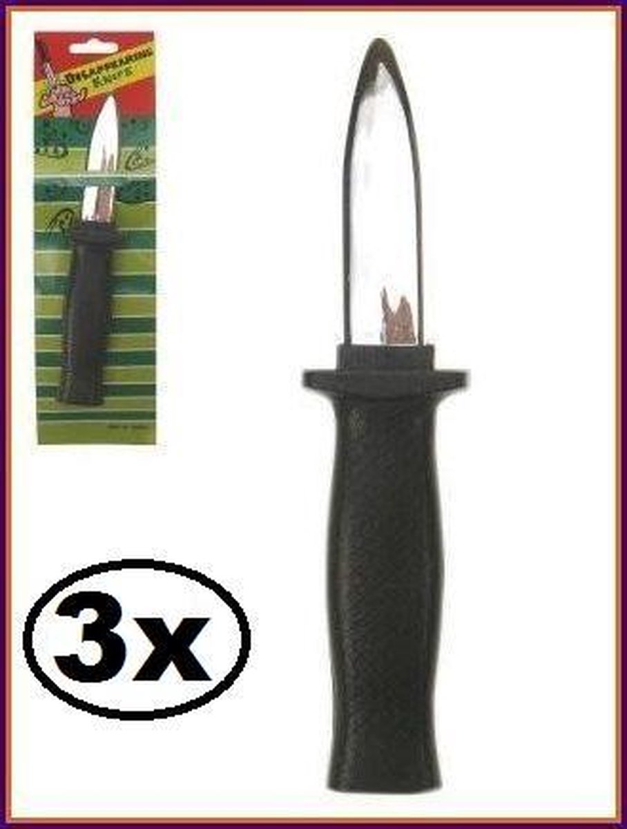 3x Inschuifbaar mes