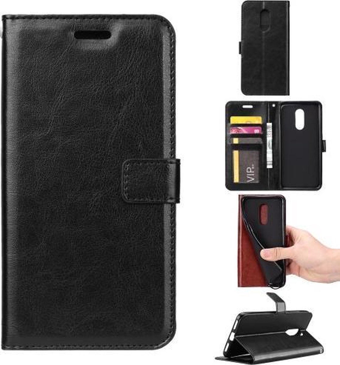 Samsung Galaxy S10E Portemonnee hoesje zwart