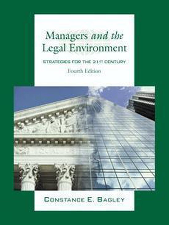 Managers And The Legal Environment - cover