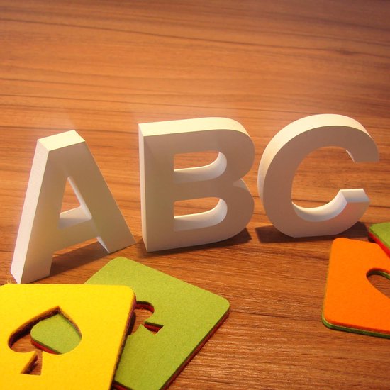 Auroch welzijn Muildier Decoratieletter L - 10 cm hoog - decoratieletters alfabet - wit - 3D letters  | bol.com