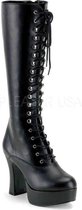EU 40 = US 10 | EXOTICA-2020 | 4 Heel Platform Lace Up Boot, Chunky Heel