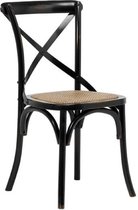 Set van 2 Viby eetkamerstoel rotan, zwart, antiek zwart.
