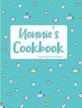 Nonnie's Cookbook Aqua Blue Hearts Edition