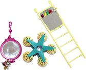 Happy Pet Bird Toy Mp Spiegel/Ladder/Carousel - 20X9X4 CM