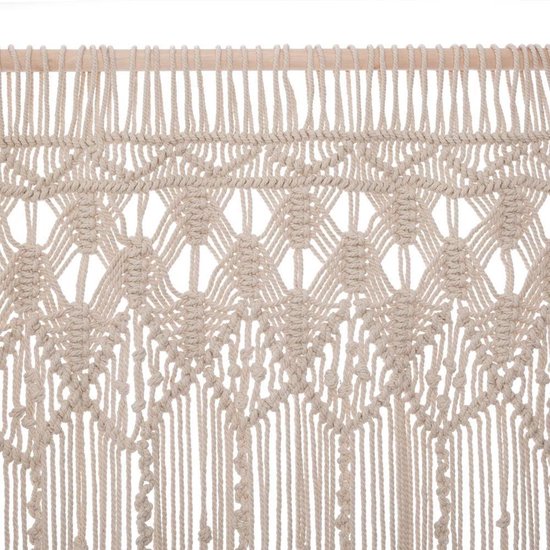 Wandkleed Macramé Bohemian Ivoor Wit 90 x 200 cm