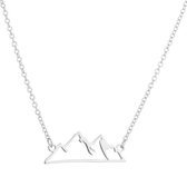 24/7 Jewelry Collection Besneeuwde Berg Ketting - Zilverkleurig