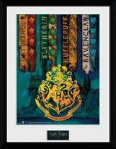 Gb Eye Poster In Lijst Harry Potter House Flags 30 X 40 Cm