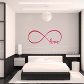 Muursticker slaapkamer infinity symbool rood