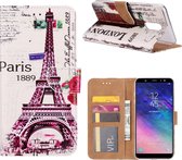 Parijs Boekmodel Hoesje Samsung Galaxy A6 Plus