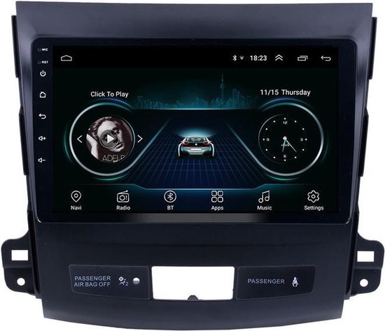 Navigatie radio Mitsubishi Outlander 2006-2014, Android 8.1, Apple Carplay,  9 inch scherm, | bol.com