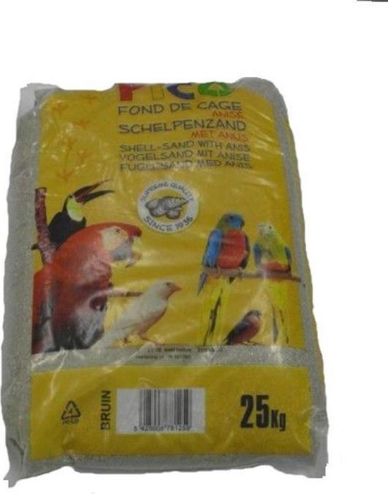 hardwerkend Wees tevreden afgunst Bruin schelpenzand voor vogels 25 kg zak | bol.com