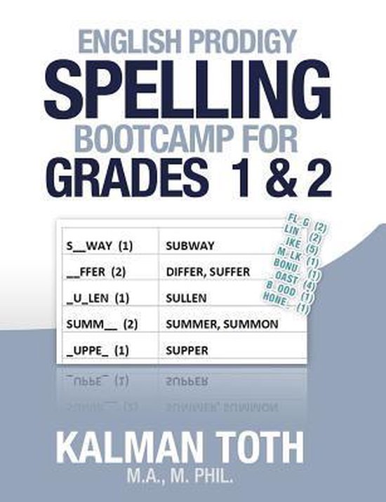 English Prodigy Spelling Bootcamp For Grades 1 & 2 - cover