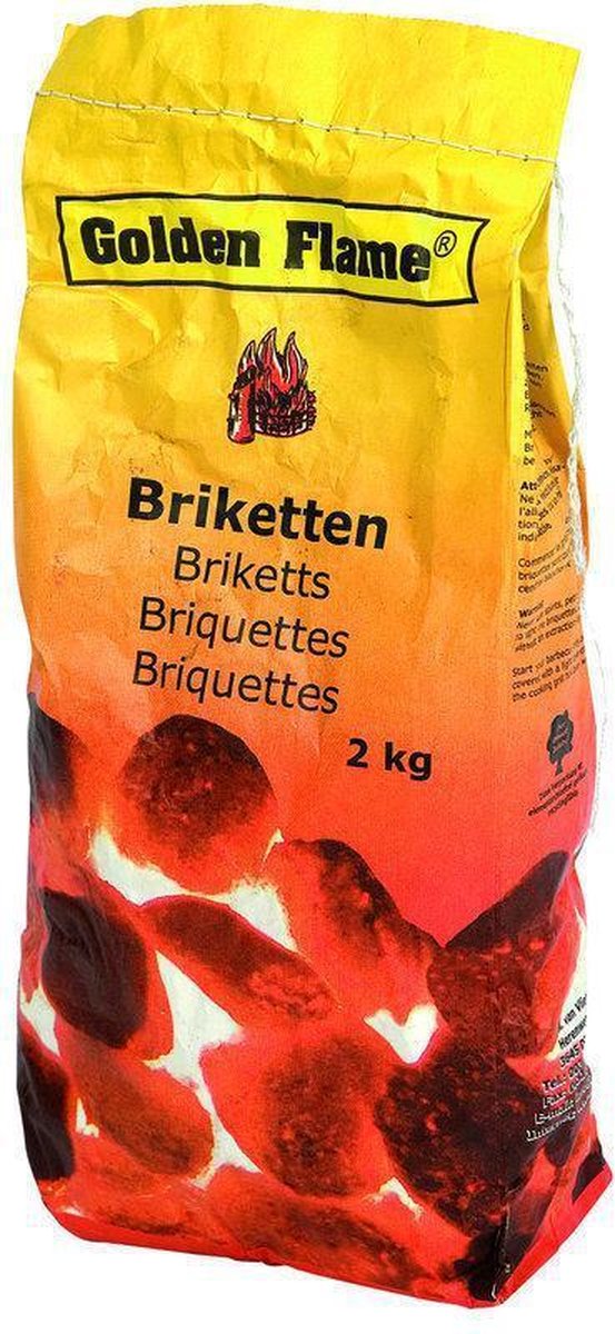 Golden Flame - Houtskool Briketten - 2 kg