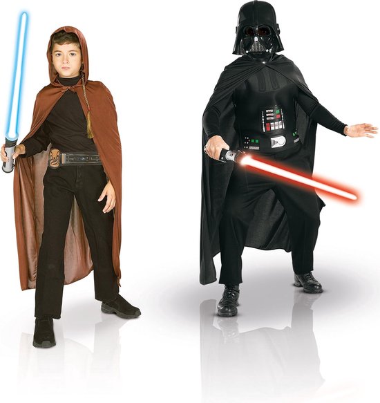Duplicatie Redenaar Spin Pack Jedi + Darth Vader kostuum voor kinderen - Star Wars� - Verkleedkleding  - 128-140 | bol.com