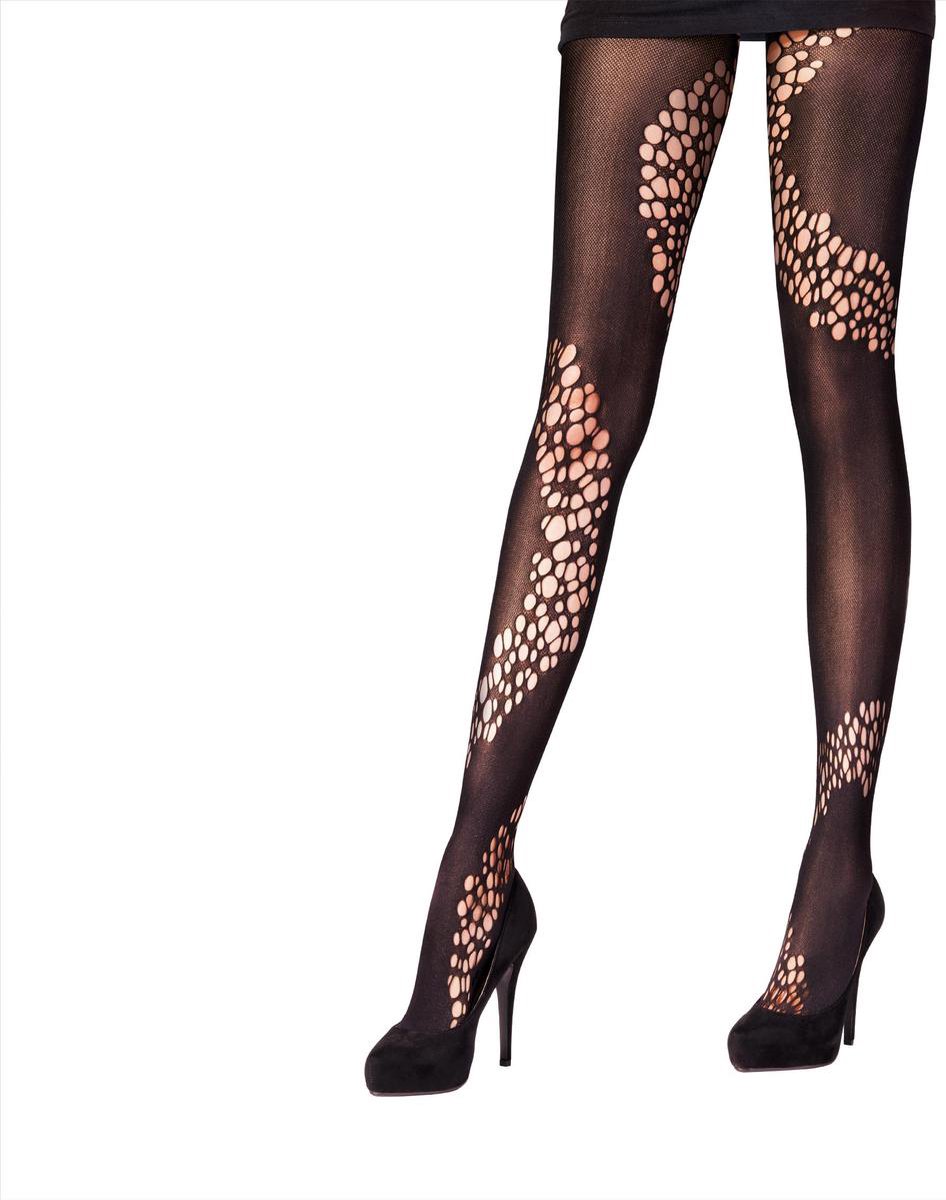 Pretty Polly Panty - Fashion - Spiral Pattern - One Size - 36/42 - Zwart - AUY1
