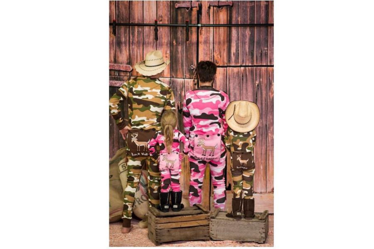Kinderpyjama LazyOne Flapjacks Onesie roze legerprint met leuke kontflap -  92 | bol.com